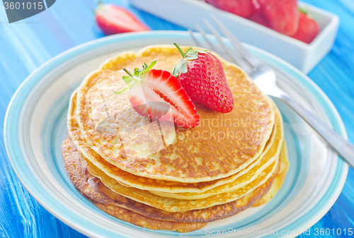 Image of pancakes with strawberry