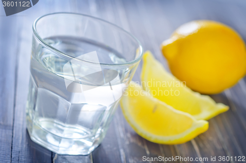 Image of water with lemon