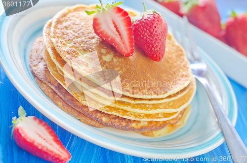 Image of pancakes with strawberry