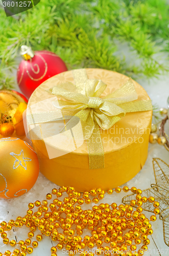 Image of present and christmas decoration