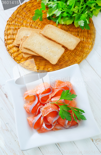 Image of salmon and toasts