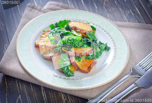 Image of sweet potato with spinach