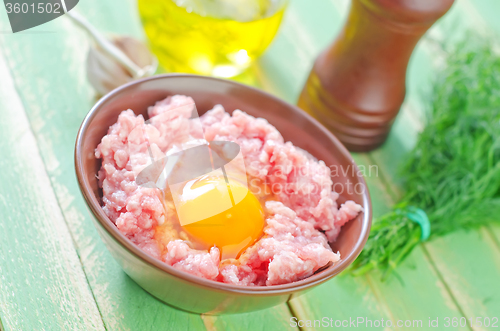 Image of minced meat with egg