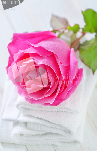 Image of rose and towels