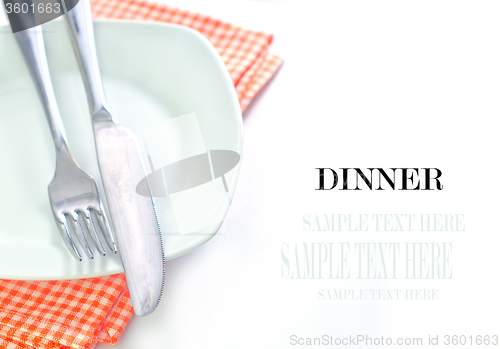 Image of fork and knife on plate