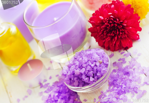 Image of Violet sea salt for spa and candle