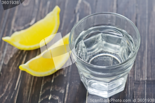 Image of water with lemon