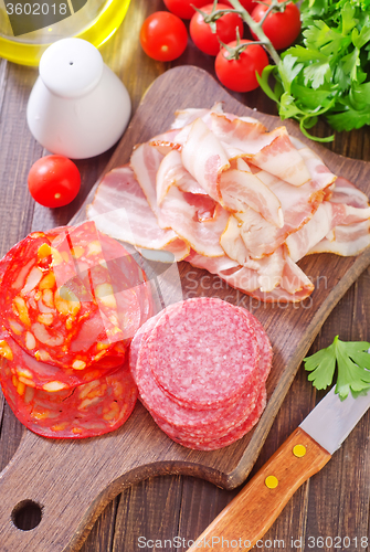 Image of salami and bacon