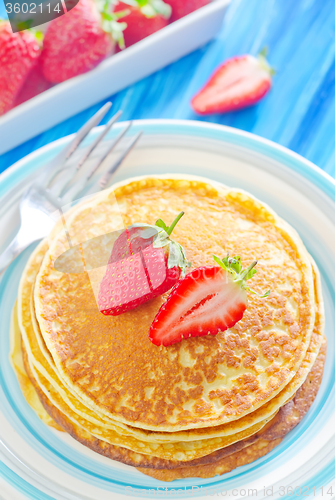 Image of pancakes with strawberry
