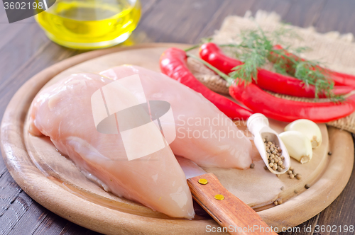 Image of raw chicken fillet