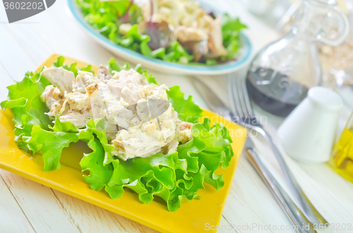 Image of fresh salad on plate