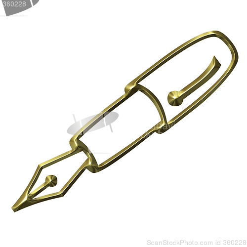 Image of Golden fountain pen