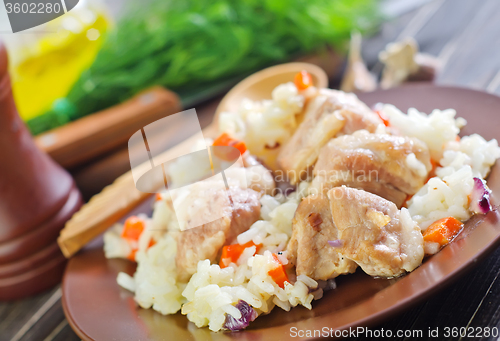 Image of rice with meat