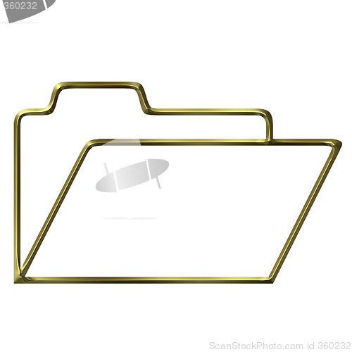 Image of Golden opened folder silhouette