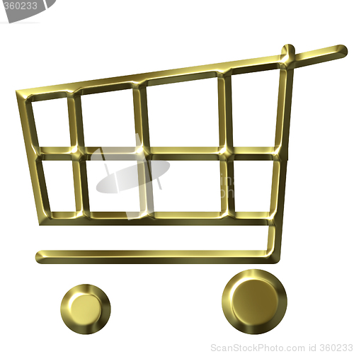 Image of Golden Shopping Cart