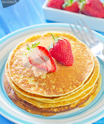 Image of pancakes with strawberry