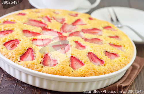 Image of pie with strawberry