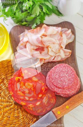 Image of salami and bacon