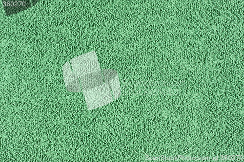 Image of Worn green towel