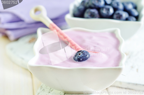 Image of blueberry and yogurt