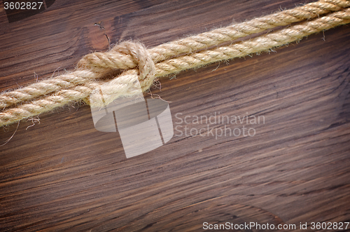 Image of rope on wooden backgrounds