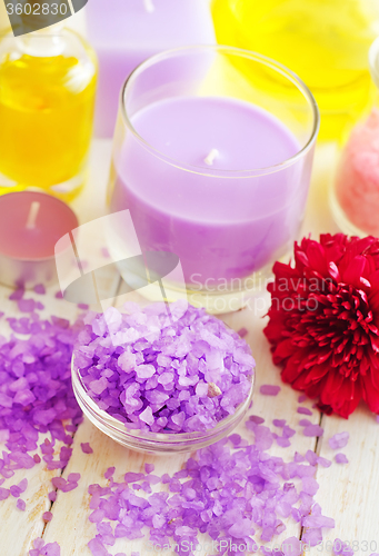 Image of Violet sea salt for spa and candle