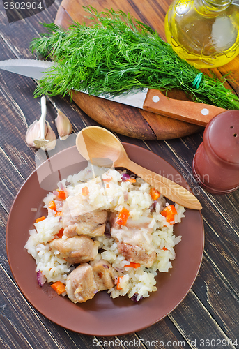 Image of rice with meat