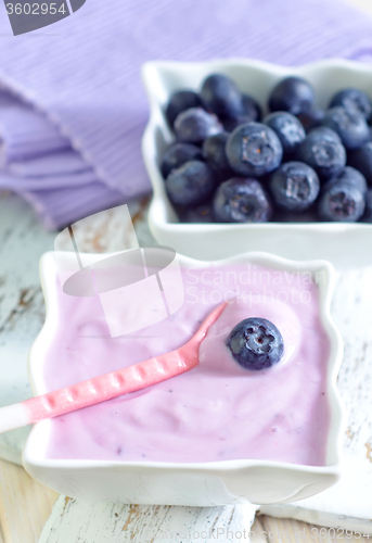 Image of blueberry and yogurt