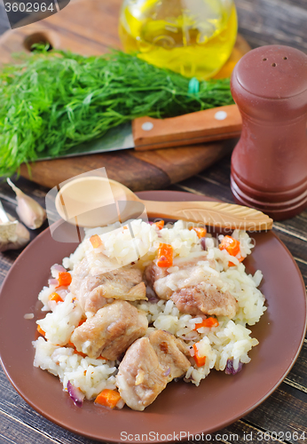 Image of rice with meat