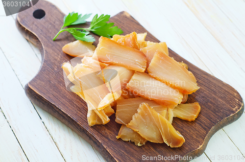 Image of smoked fish on plate