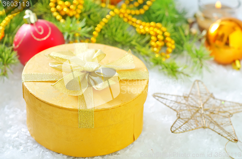 Image of present and christmas decoration