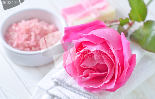 Image of rose and towels