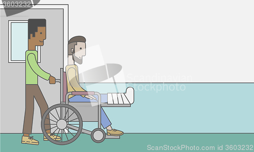 Image of Patient in wheelchair.