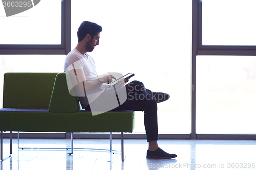 Image of student working on tablet