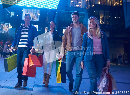 Image of Group Of Friends Enjoying Shopping