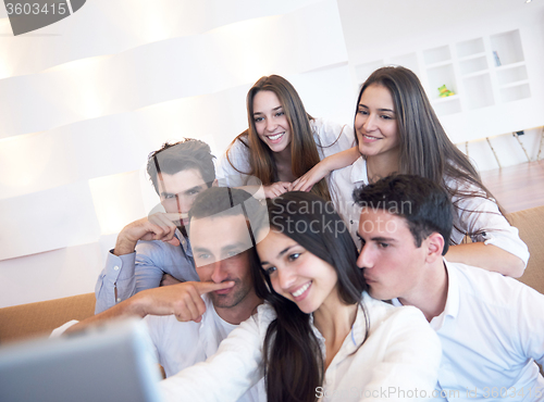 Image of group of friends taking selfie