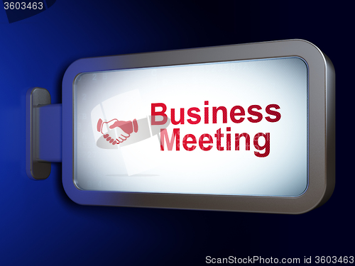 Image of Business concept: Business Meeting and Handshake on billboard background