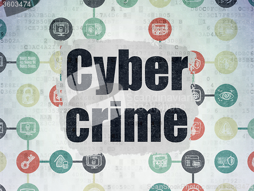 Image of Security concept: Cyber Crime on Digital Paper background