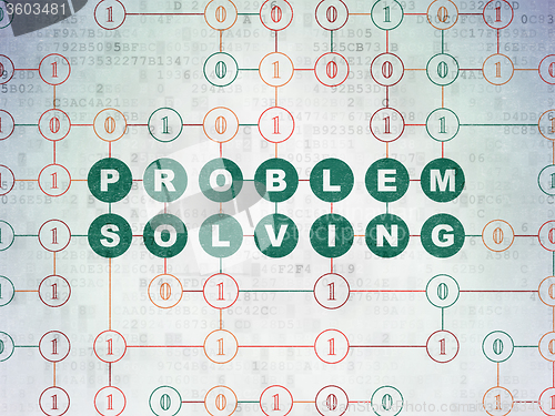 Image of Finance concept: Problem Solving on Digital Paper background