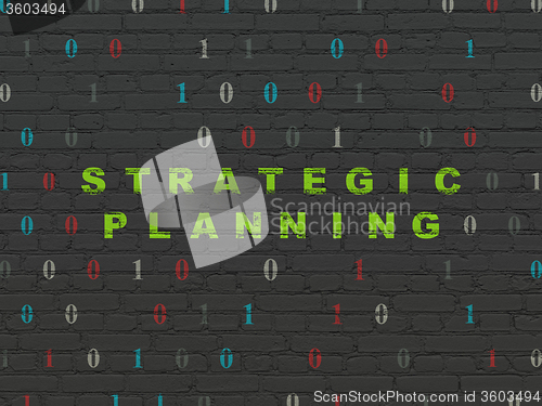 Image of Business concept: Strategic Planning on wall background