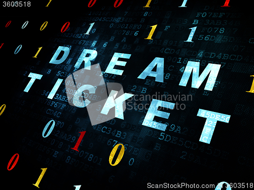 Image of Business concept: Dream Ticket on Digital background