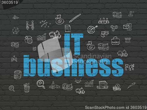 Image of Business concept: IT Business on wall background