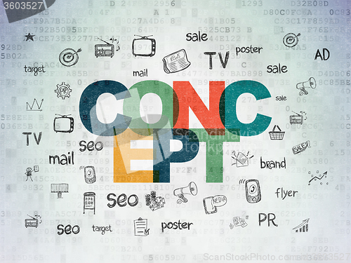 Image of Marketing concept: Concept on Digital Paper background