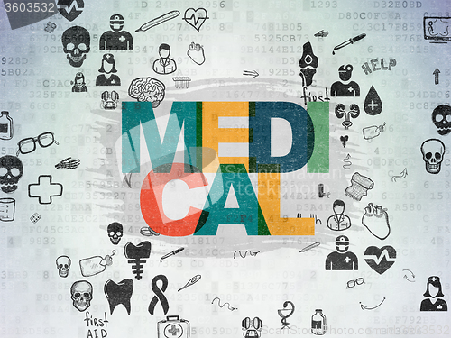 Image of Health concept: Medical on Digital Paper background