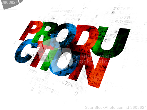 Image of Business concept: Production on Digital background