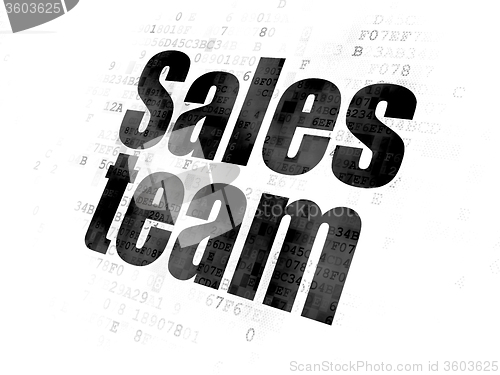 Image of Marketing concept: Sales Team on Digital background