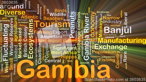 Image of Gambia background concept glowing