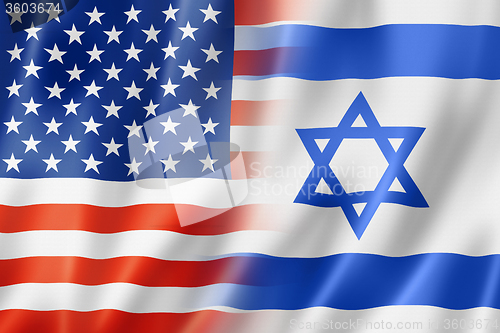 Image of USA and Israel flag