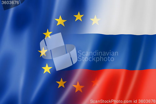 Image of Europe and Russia flag