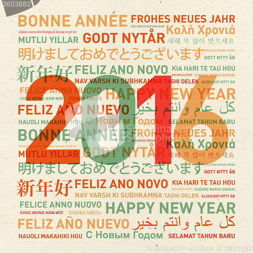 Image of Happy new year vintage card from the world